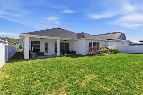 a view of a house with a backyard
