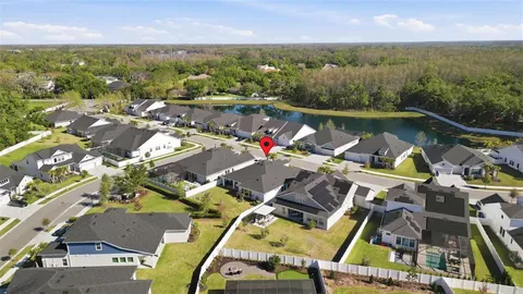 an aerial view of multiple house