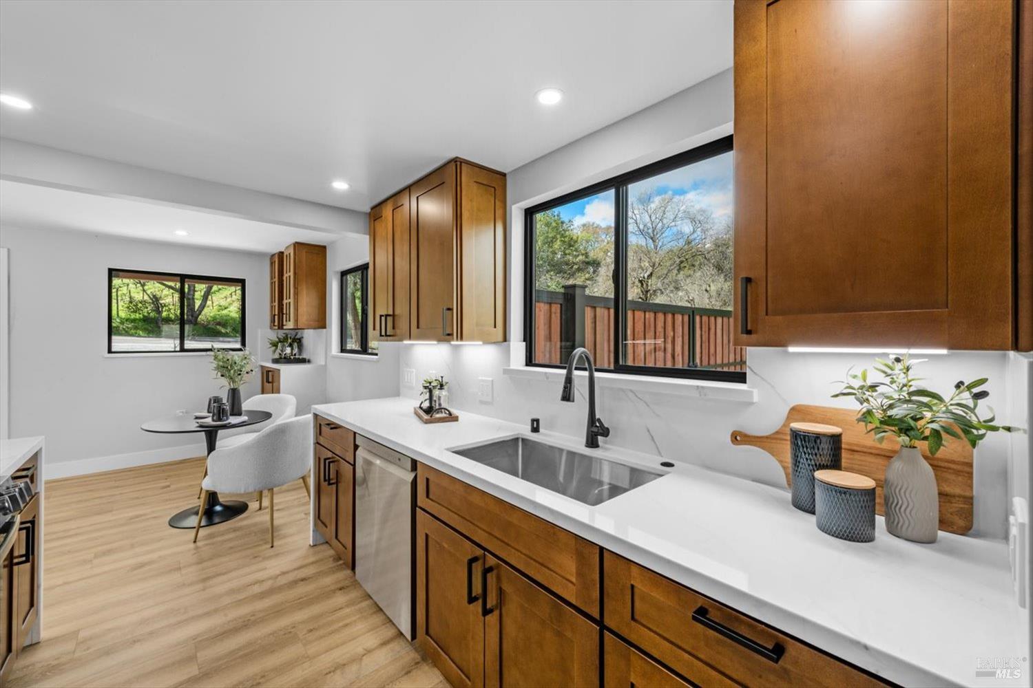 2192 First Avenue Napa, CA 94558 - Photo 23 of 81 a kitchen with a sink and a large window