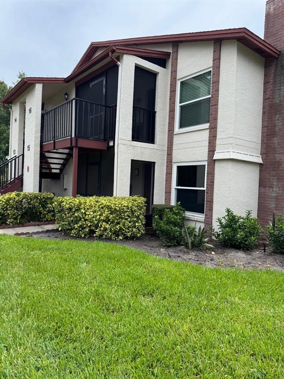 a house view with a garden space