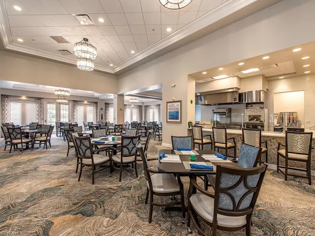 a view of a dining area with furniture