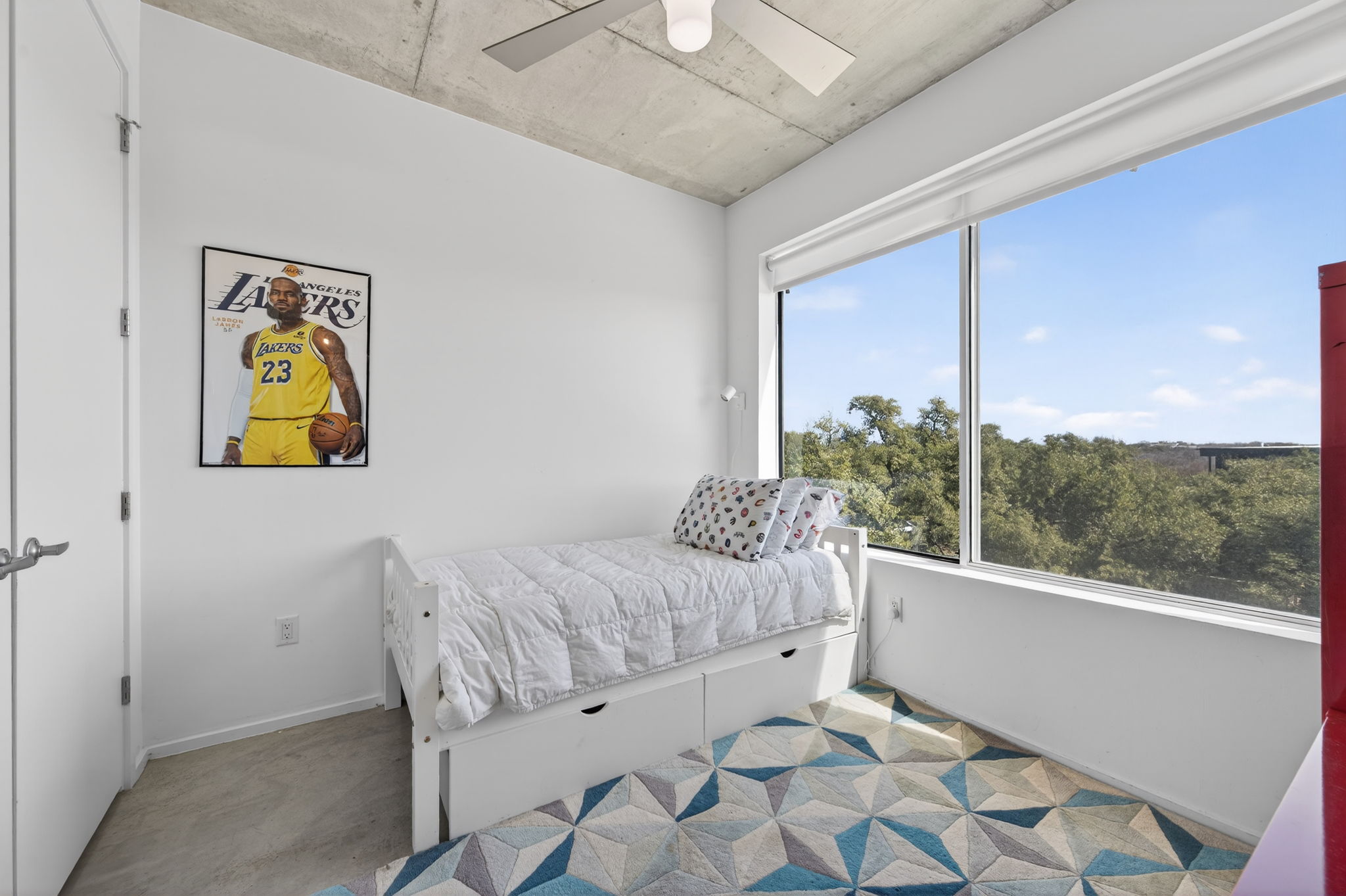 2301 South 5th Street, Unit 25 Austin, TX 78704 - Photo 20 of 35 Bedroom featuring a ceiling fan