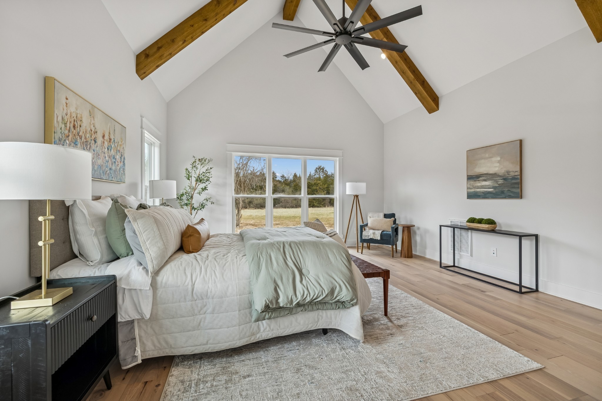 9665 McKee Road Lascassas, TN 37085 - Photo 34 of 73 a bedroom with a bed a mirror and a window
