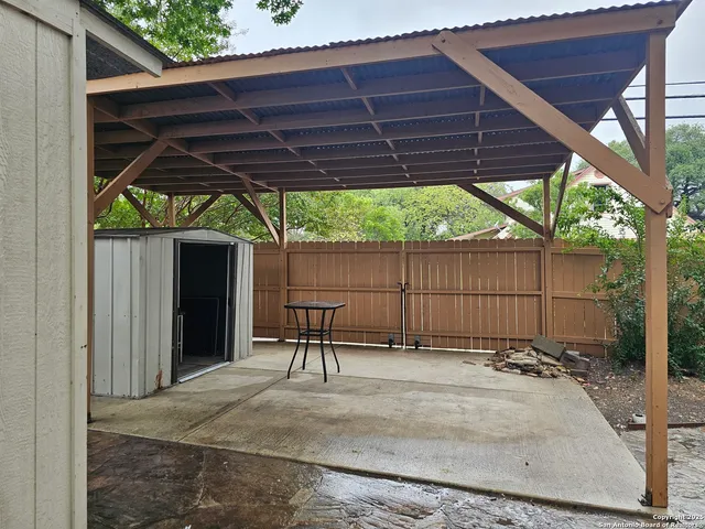 a view of outdoor space with seating