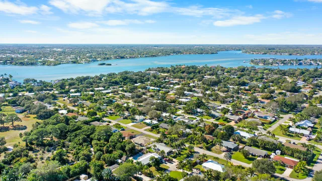 an aerial view of multiple house