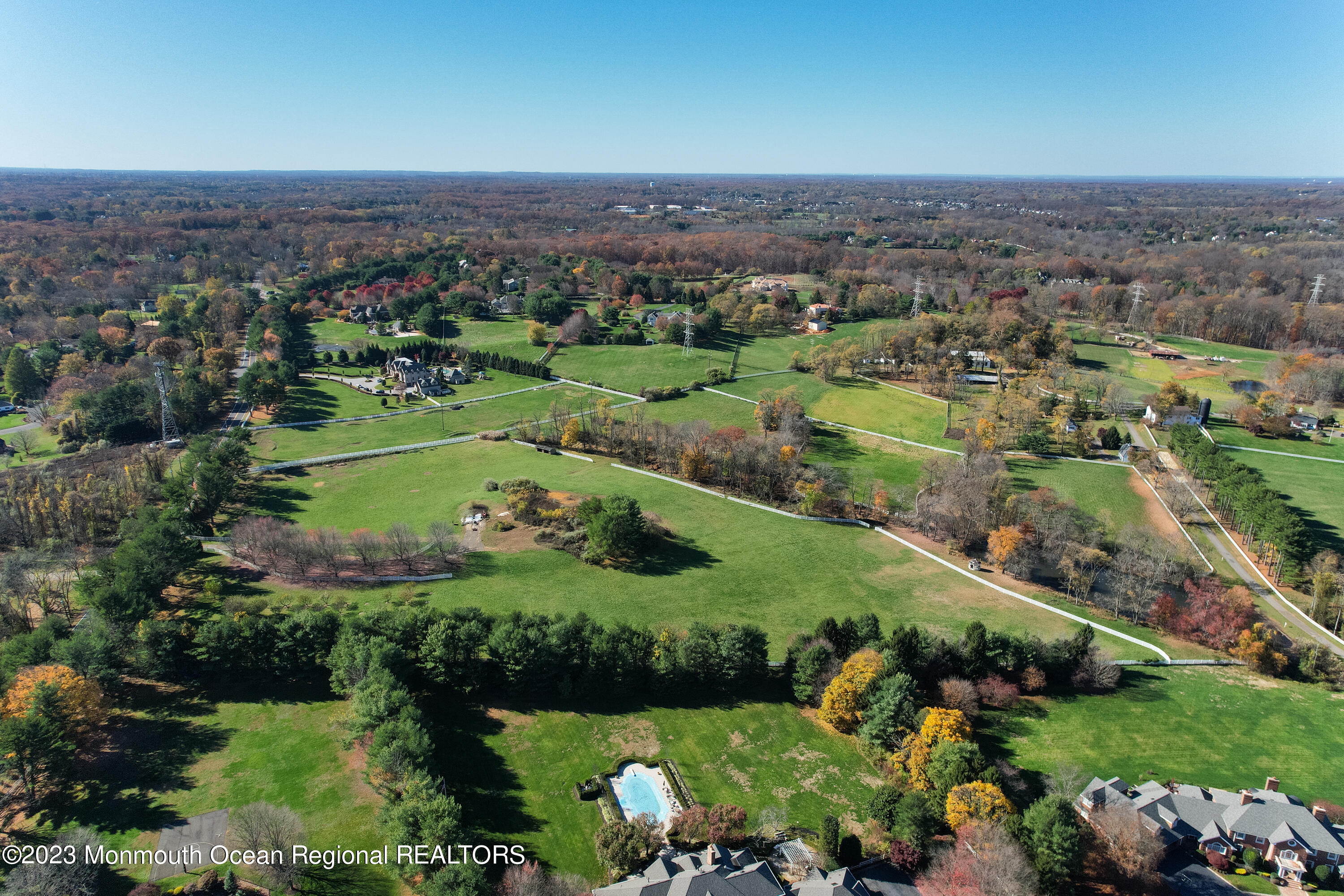 55 Crine Road Colts Neck, NJ 07722 - Photo 25 of 28 an aerial view of a residential houses with outdoor space and trees