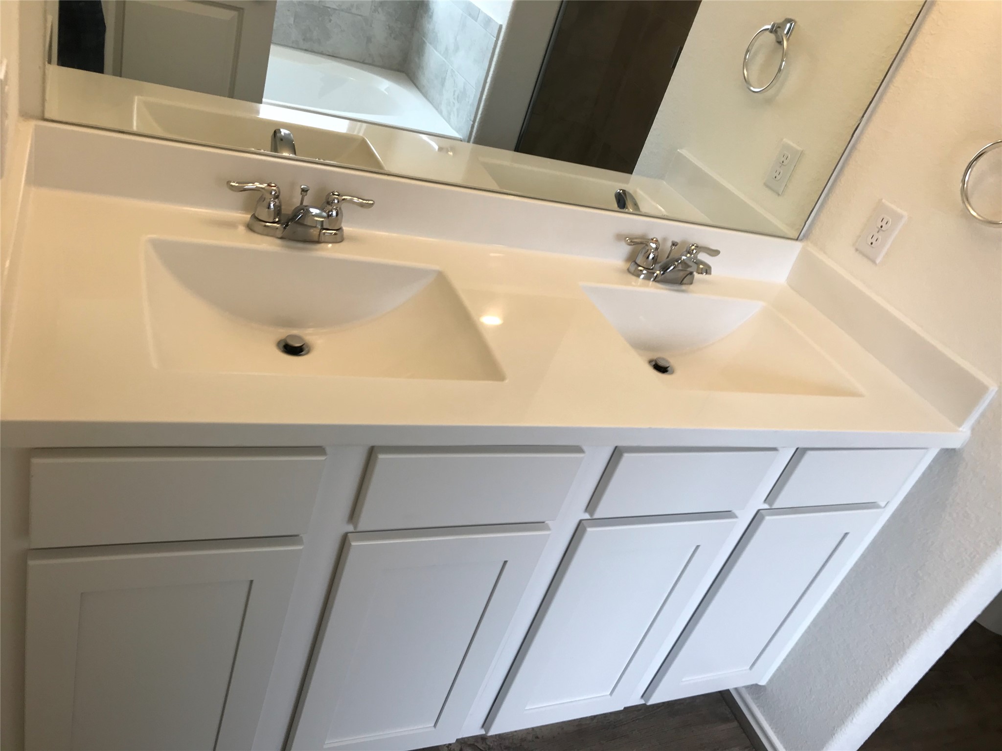 1200 Nokota Bend Georgetown, TX 78626 - Photo 20 of 39 a bathroom with a sink and a mirror
