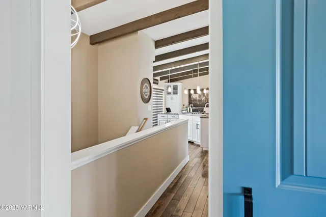 a view of a hallway with closet
