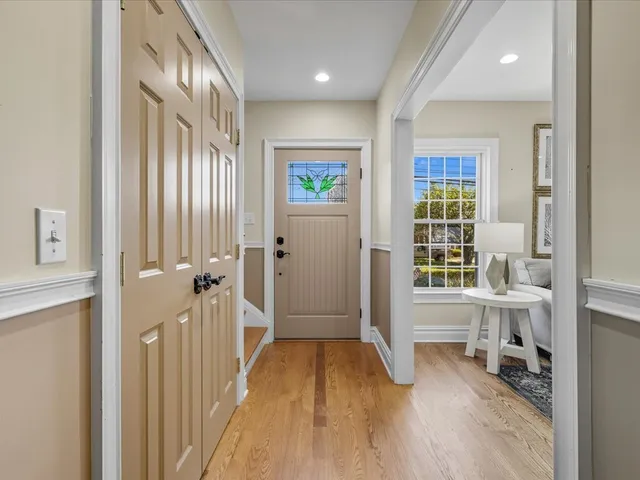 a view of entryway with livingroom and furniture