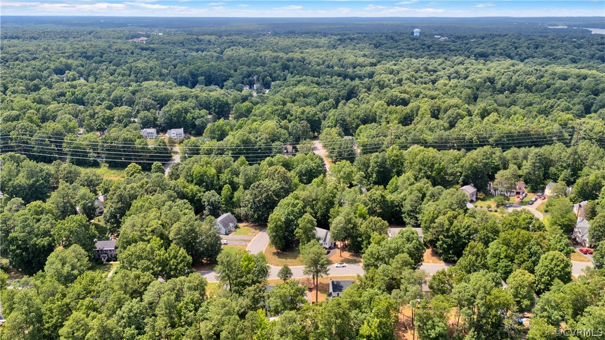 7531 Genuine Risk Lane Midlothian, VA 23112 - Photo 49 of 50 an aerial view of a houses with a yard and lake