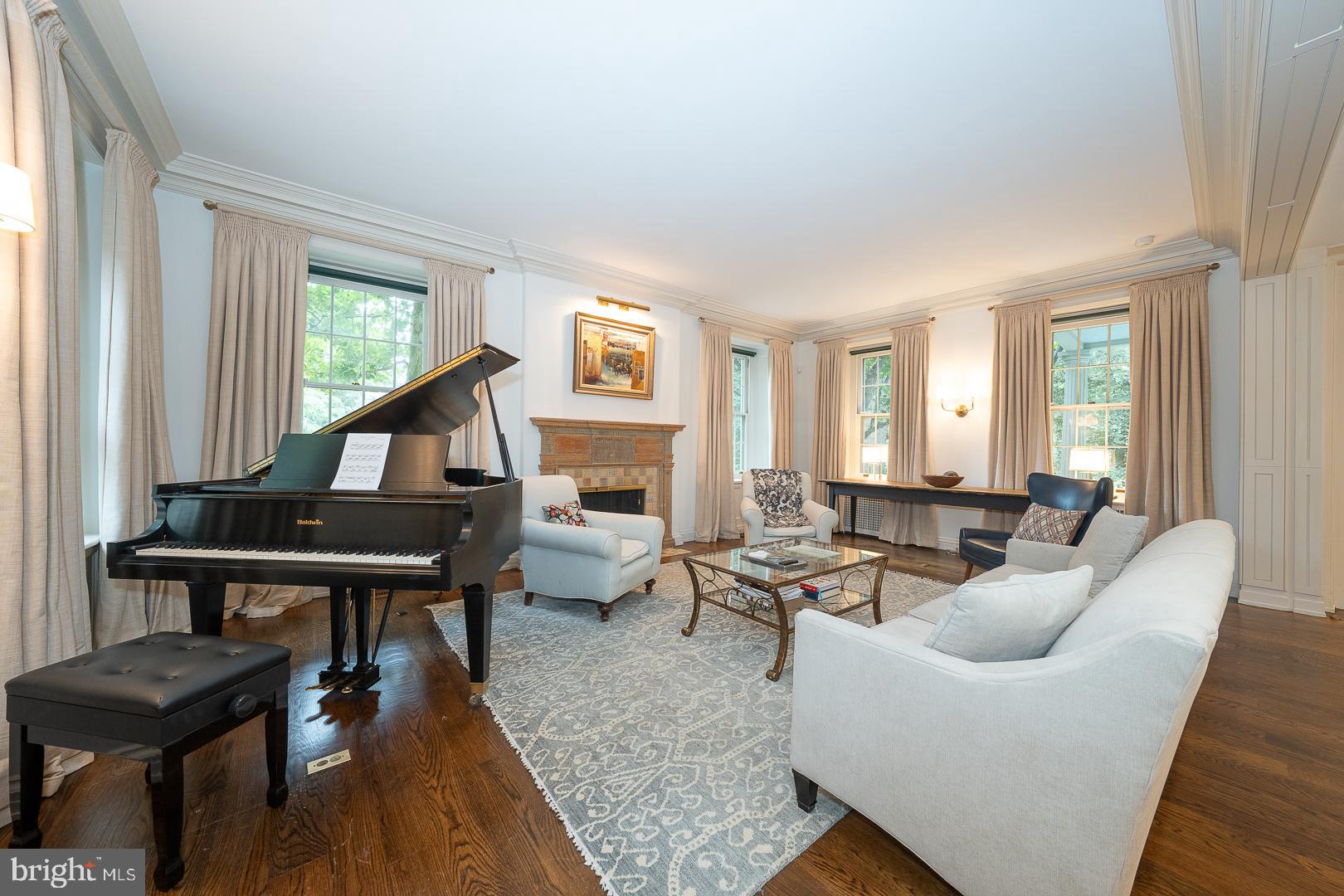 15 Old Gulph Road Gladwyne, PA 19035 - Photo 20 of 66 a living room with furniture and a wooden floor