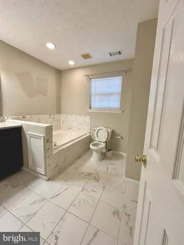 a bathroom with a sink a toilet and bathtub
