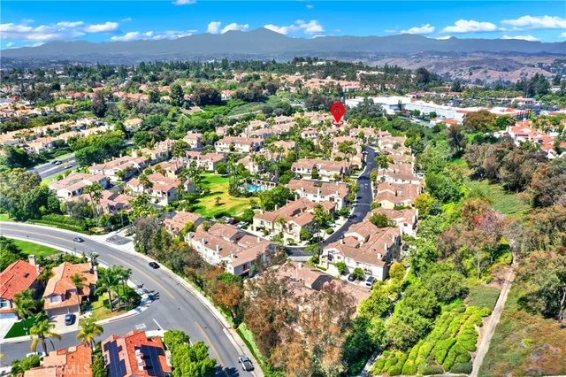 a view of city and mountain