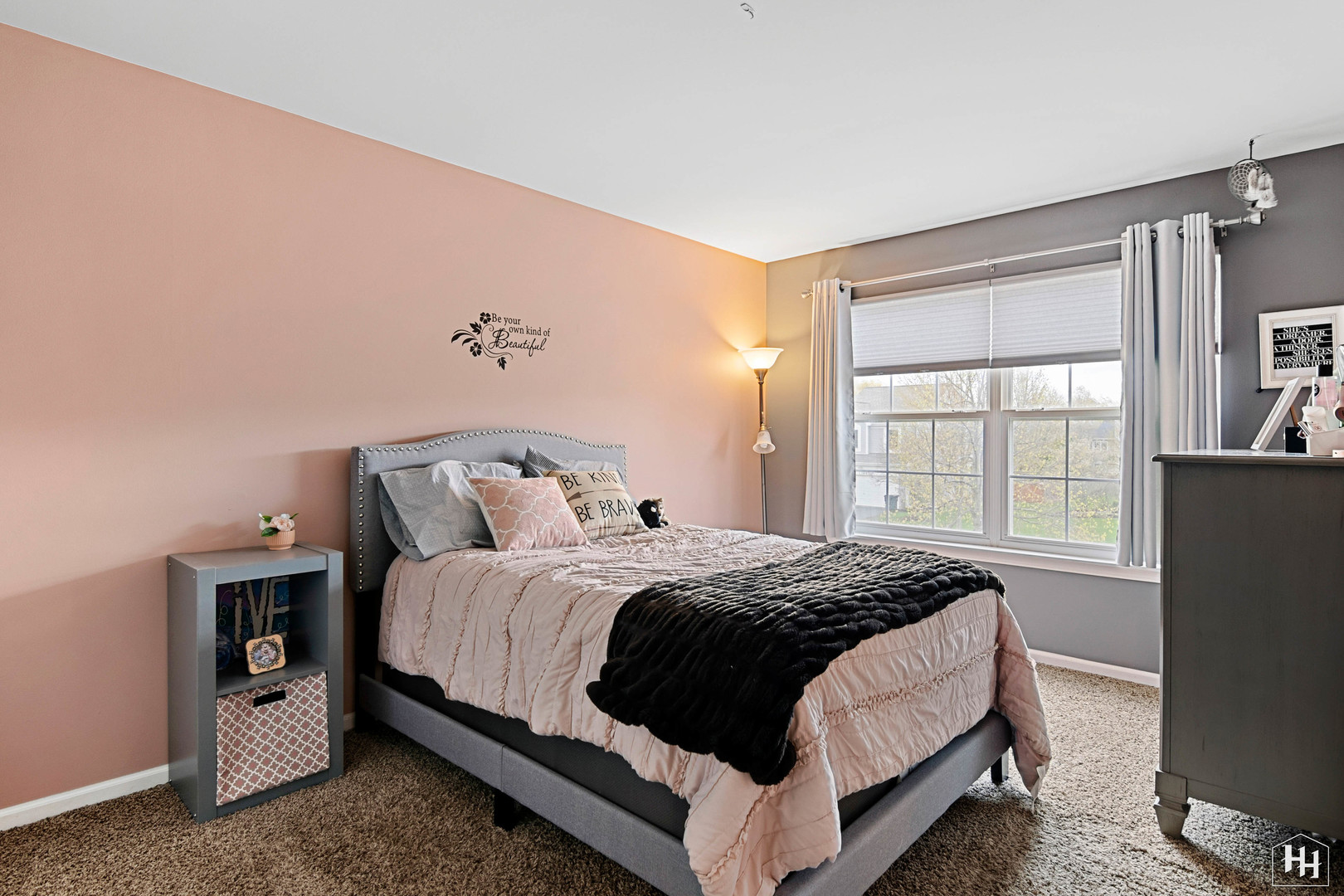 1389 Collins Drive Cary, IL 60013 - Photo 25 of 39 a bedroom with a bed lamp closet and window