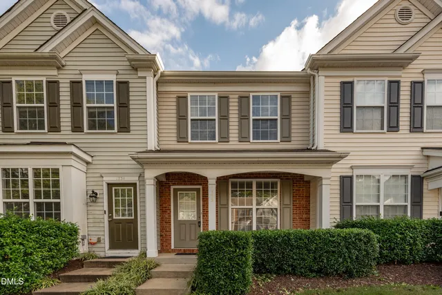 front view of a brick house