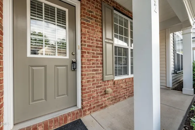 a view of front door of house