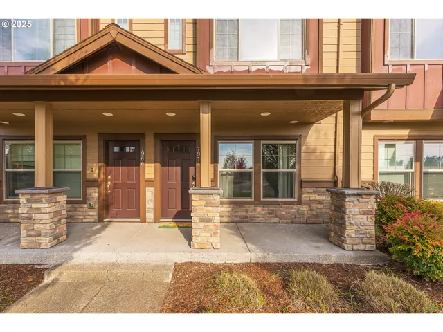front view of a house with a outdoor space