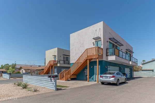 a car parked in front of a house