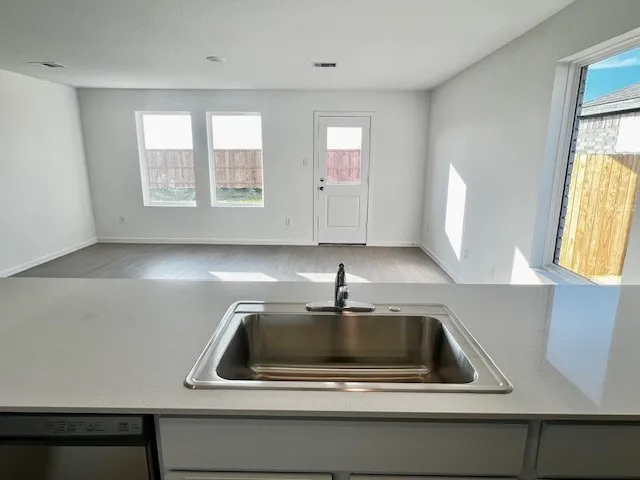 a close view of sink and tap