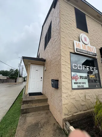 a view of a street with parking space