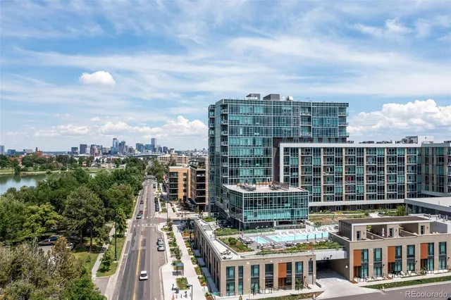 a view of city with tall buildings