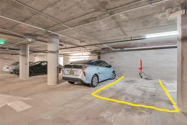 a view of parking garage