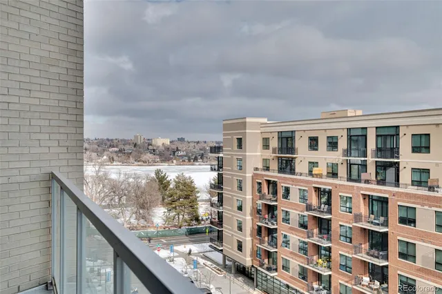 a view of a city from a balcony