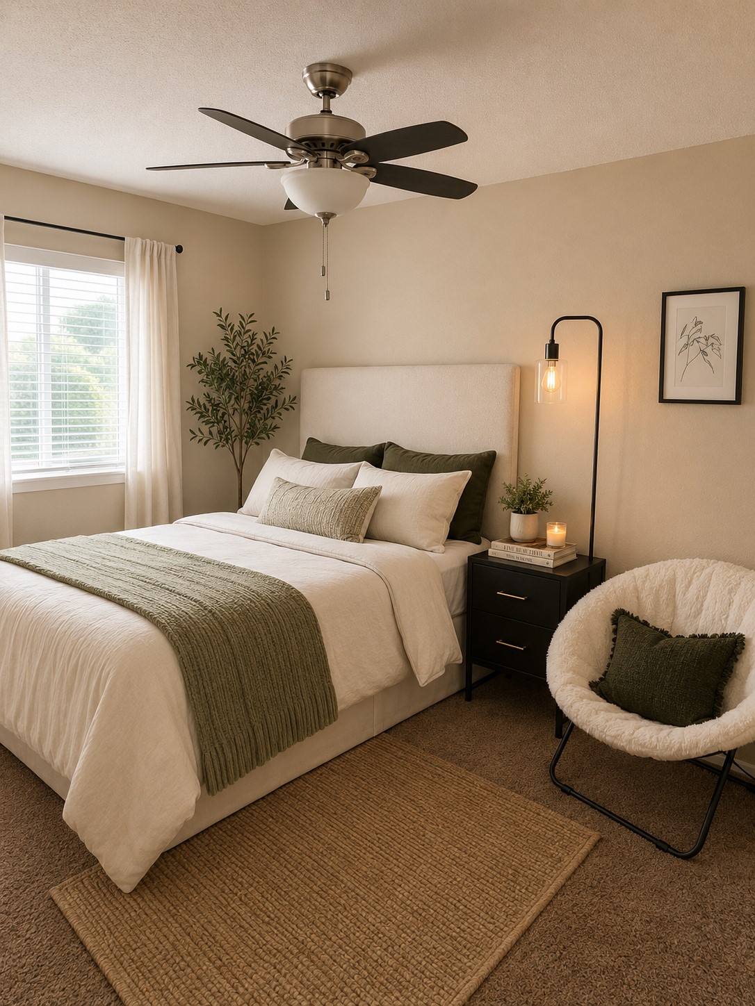 2401 Manor Road, Unit 218 Austin, TX 78722 - Photo 8 of 15 a bedroom with a bed and a mirror