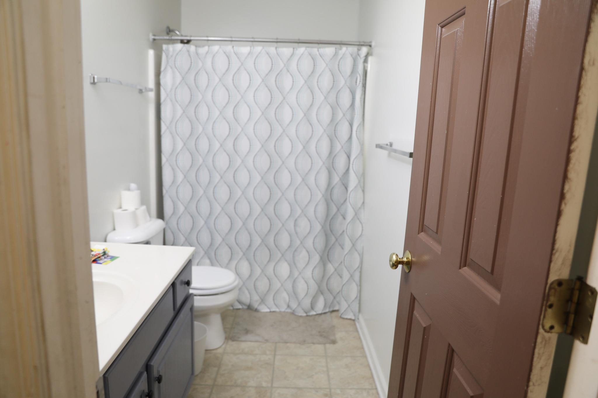 126 Pheasant Run Waynesboro, VA 22980 - Photo 28 of 45 a bathroom with a sink a toilet and shower curtain
