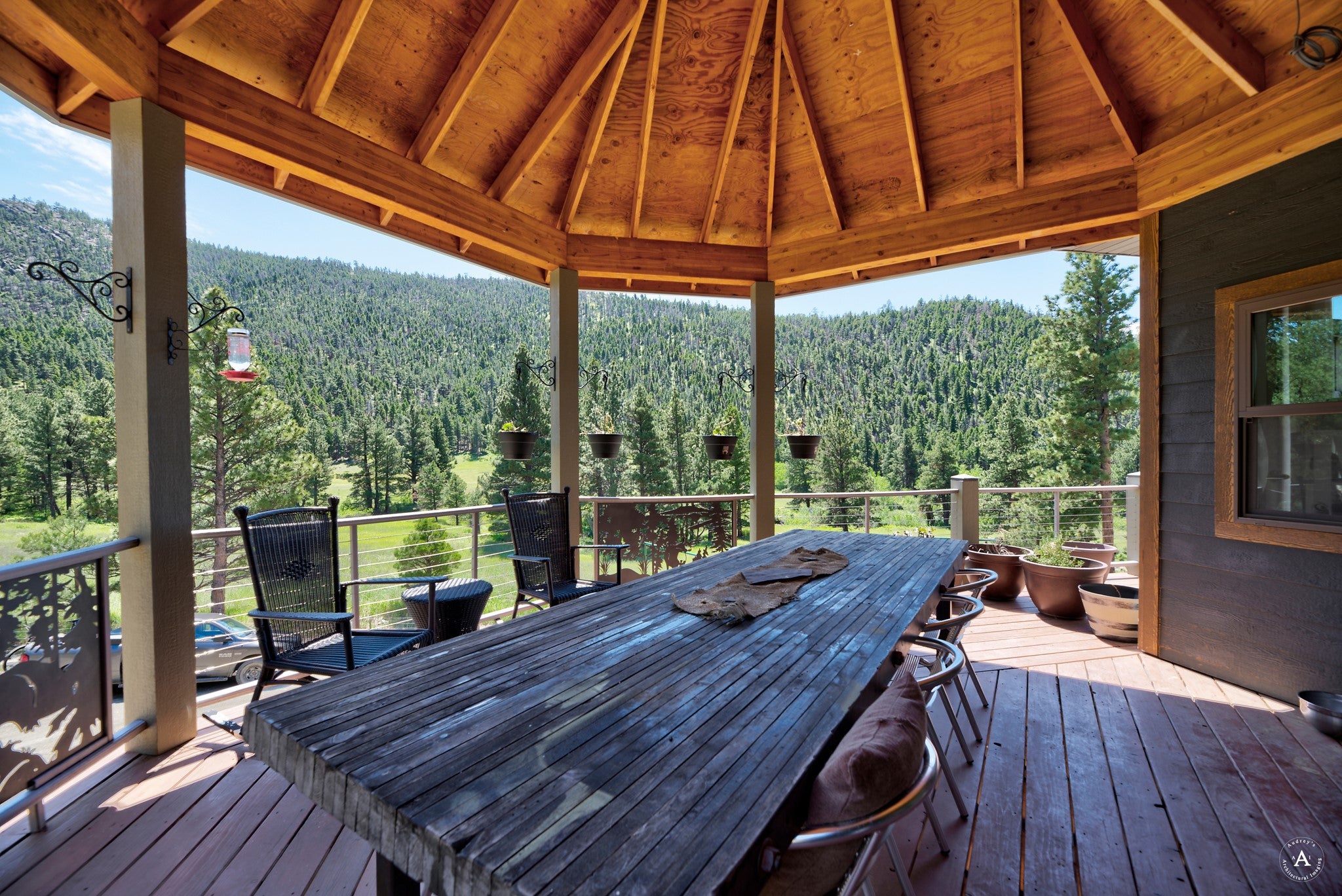 2848 Allen Gulch Road Wolf Creek, MT 59648 - Photo 41 of 68 Covered porch off Dining Area