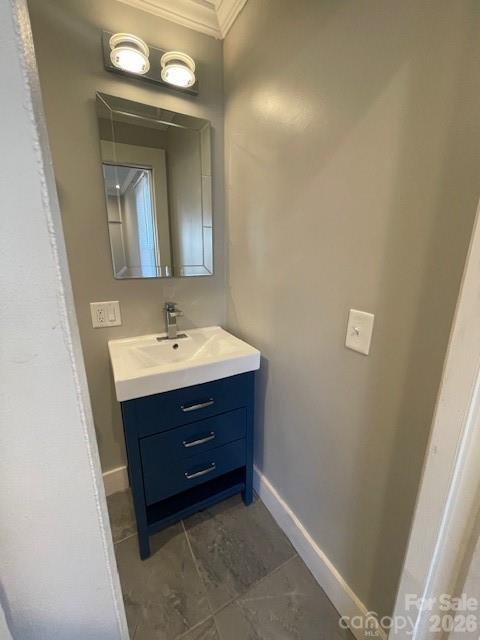 443 17th Street Cramerton, NC 28032 - Photo 16 of 20 a bathroom with a sink and a mirror