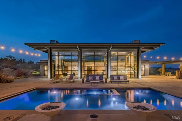 a view of a terrace with a table