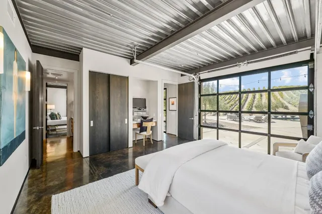 a view of a city with an ocean beach