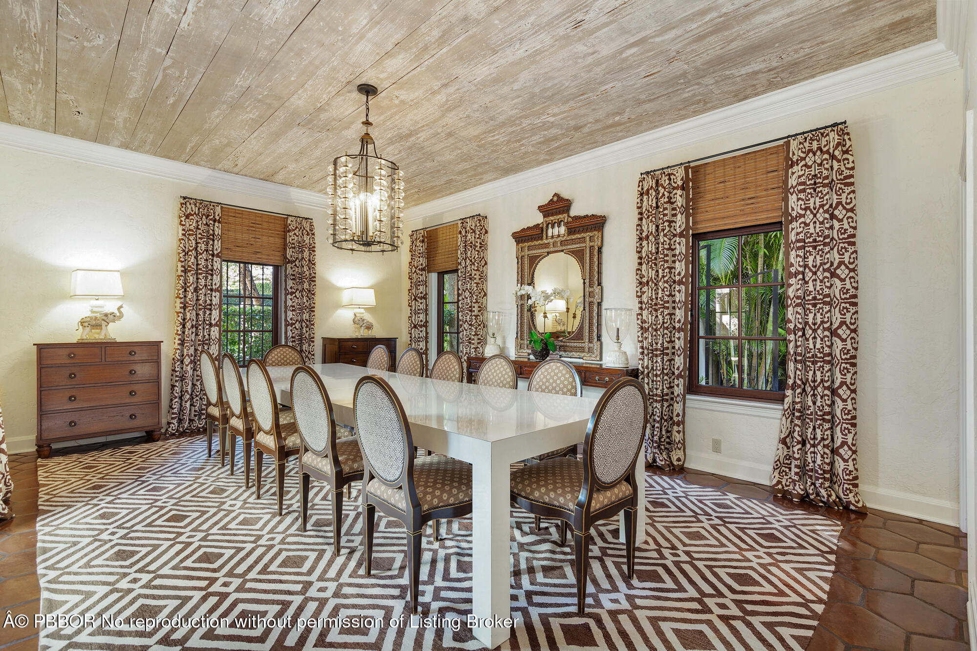 237 El Bravo Way Palm Beach, FL 33480 - Photo 11 of 41 a view of a dining room with furniture window and wooden floor