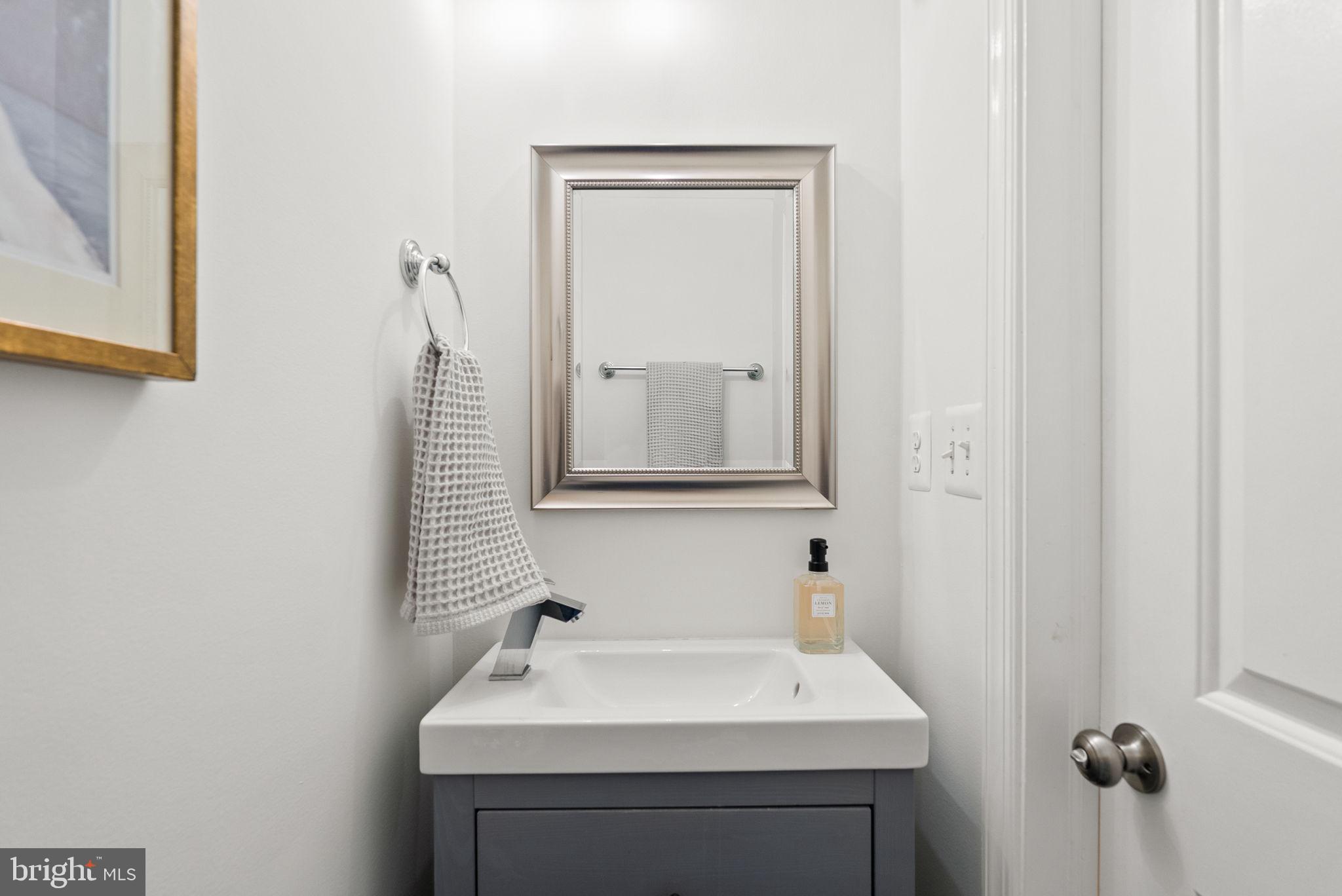 113 Hamilton Street Northwest Washington, DC 20011 - Photo 5 of 24 a bathroom with a sink and a mirror