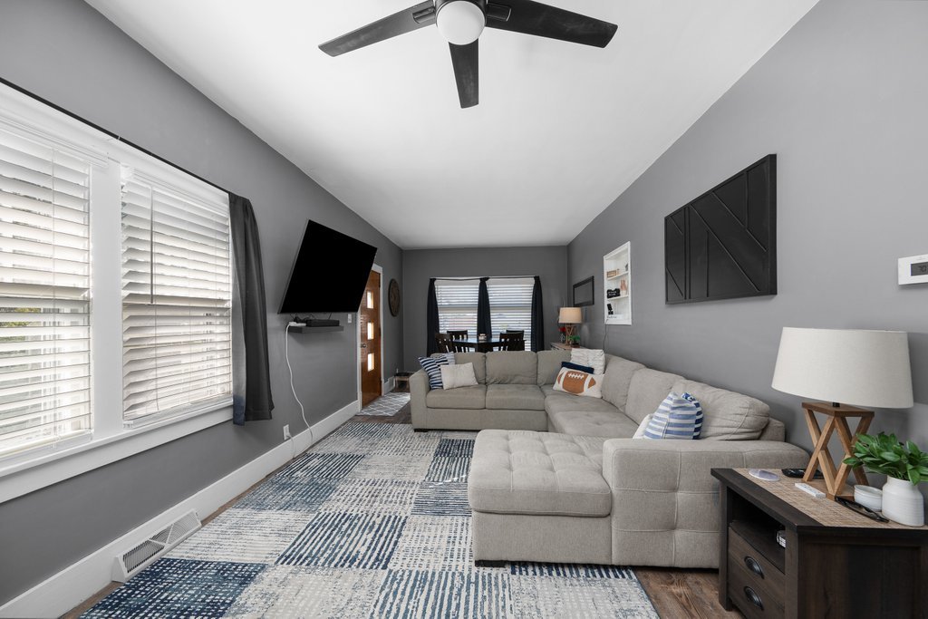 716 Morton Avenue Kewanee, IL 61443 - Photo 5 of 26 a living room with furniture and a flat screen tv
