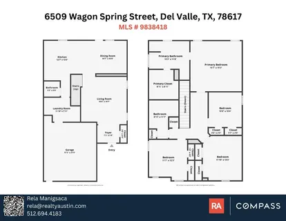 $335,000 | 6509 Wagon Spring Street, Del Valle, TX 78617