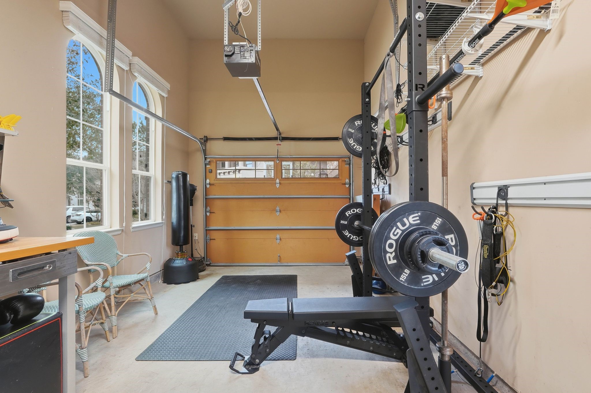 147 West Valera Ridge Place The Woodlands, TX 77389 - Photo 37 of 50 This is the third car garage that is set up as a home gym.