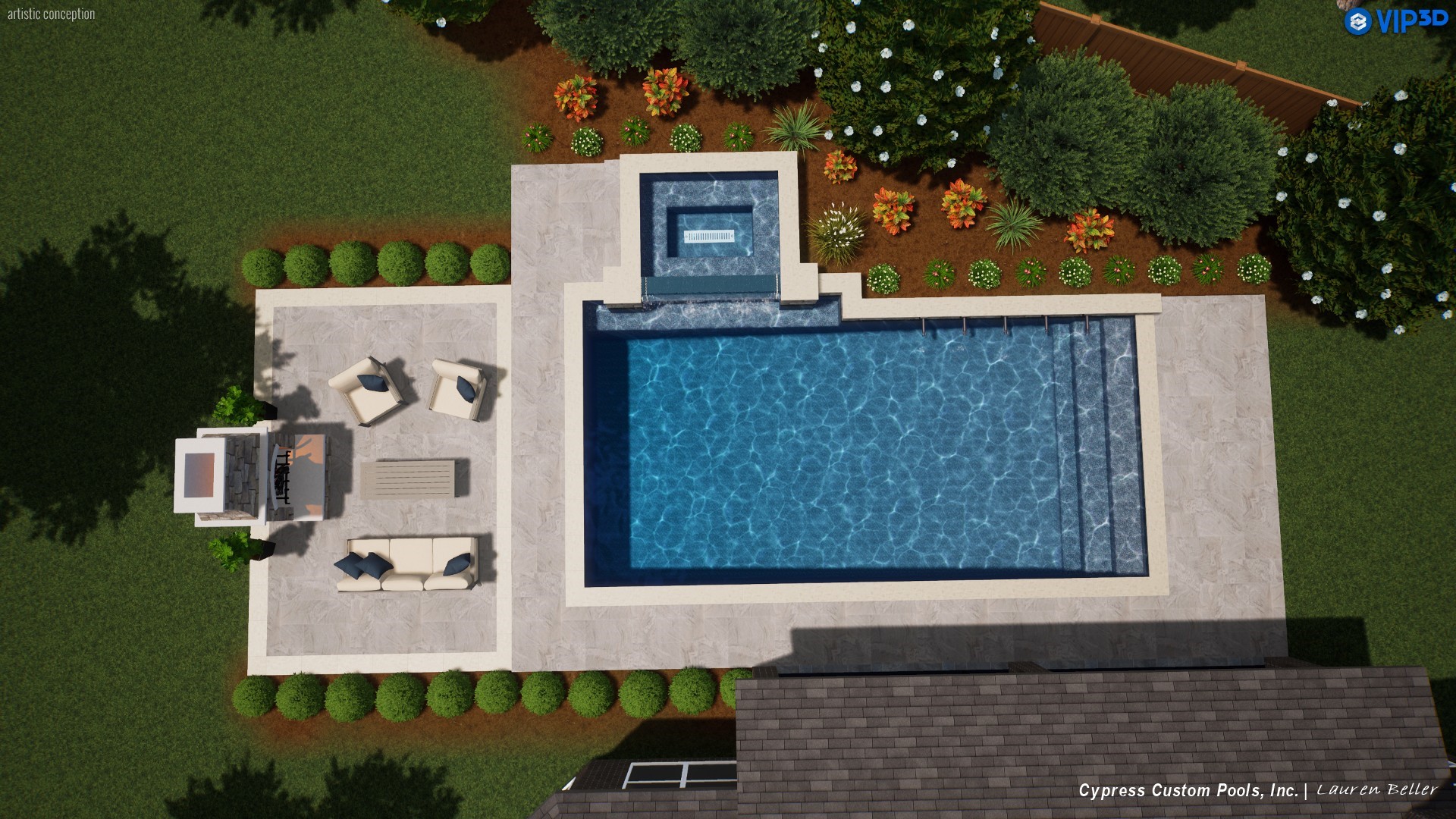 147 West Valera Ridge Place The Woodlands, TX 77389 - Photo 49 of 50 Another view of the pool rendering if you desire a pool.