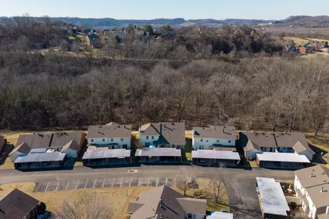 a view of houses with outdoor space