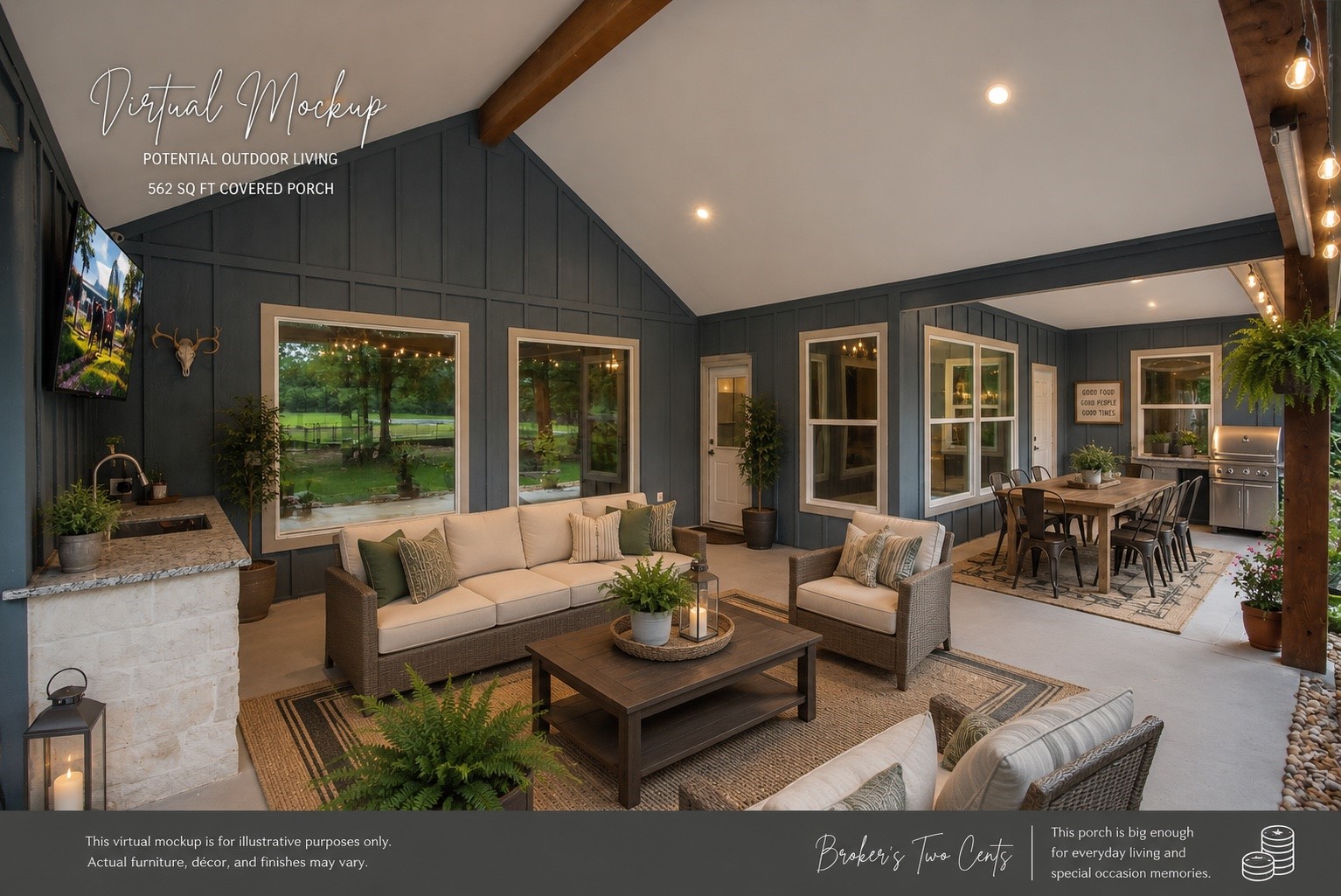28406 Riley Road Waller, TX 77484 - Photo 27 of 31 So ChatGPT created a mockup of what the porch could look like!