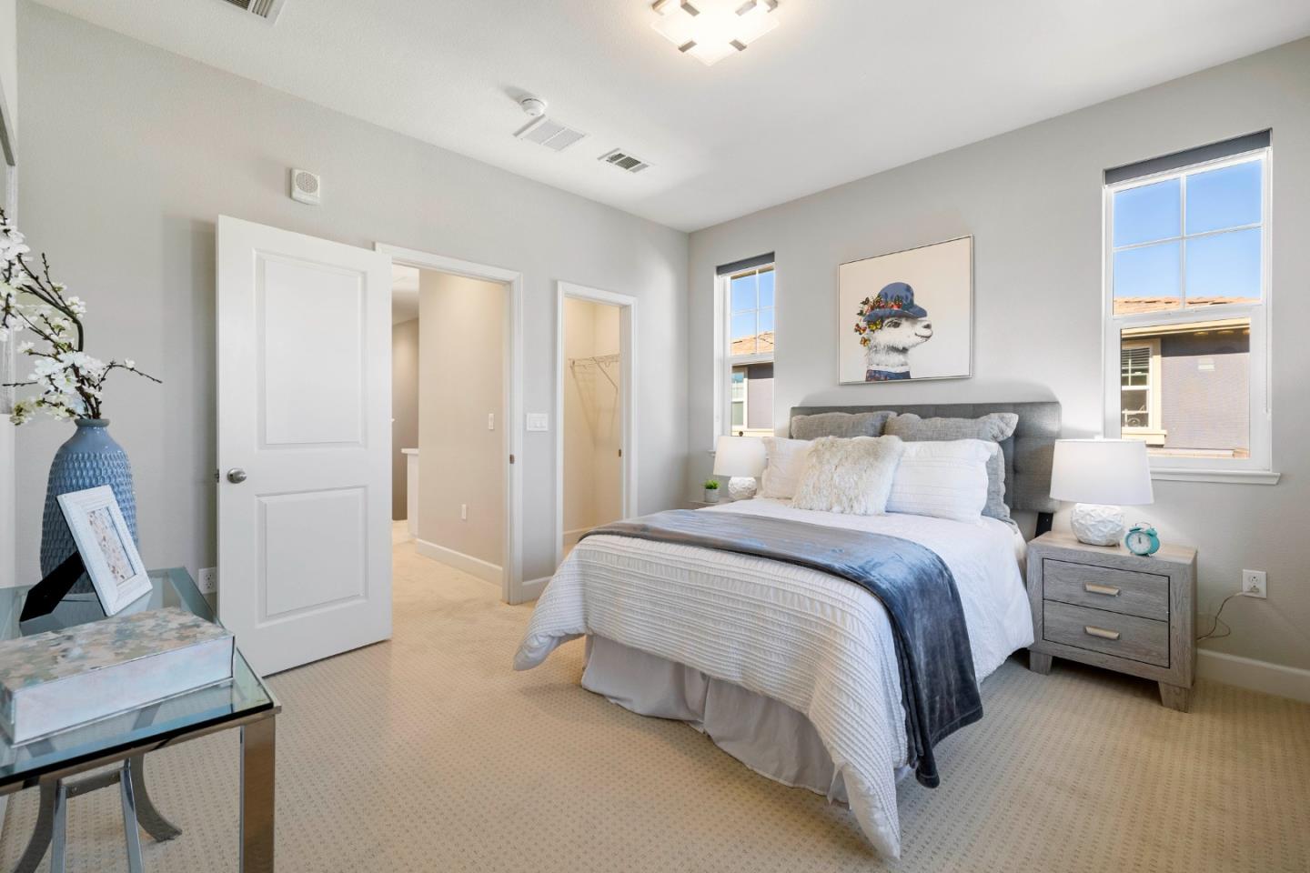 123 Lemmon Terrace Sunnyvale, CA 94086 - Photo 24 of 42 a bedroom with a bed and a desk