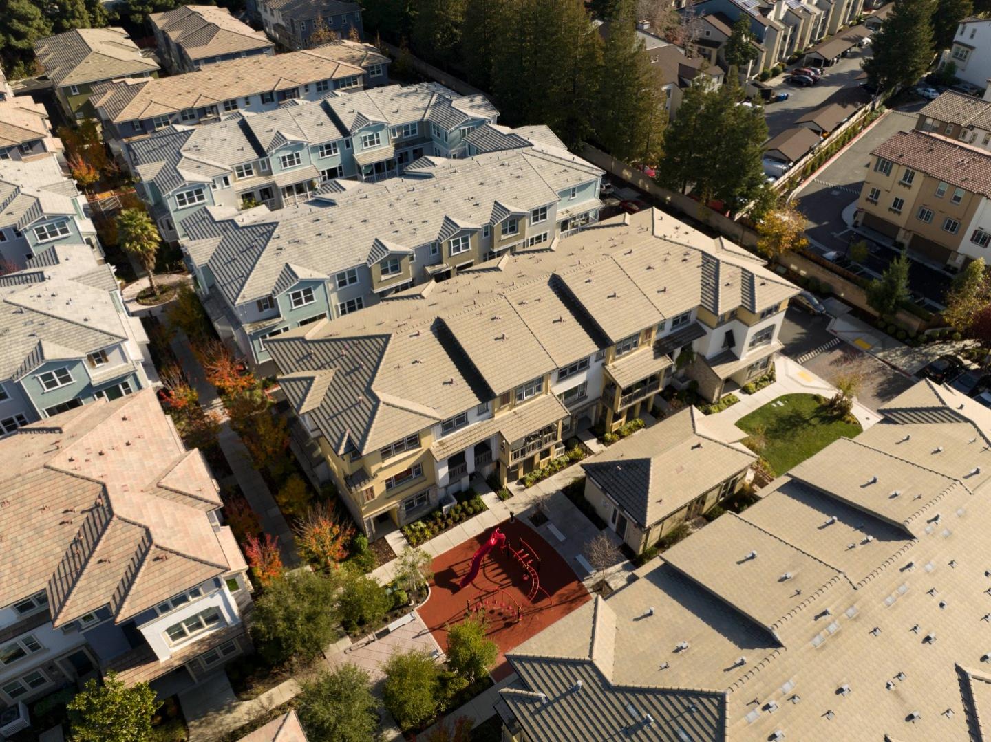 123 Lemmon Terrace Sunnyvale, CA 94086 - Photo 41 of 42 an aerial view of a building with an outdoor space