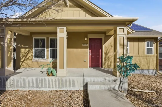 a front view of a house