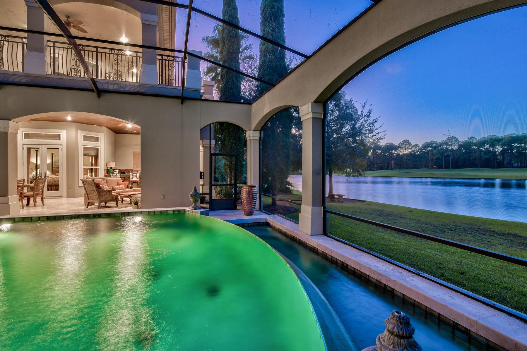 2952 Pine Valley Road Miramar Beach, FL 32550 - Photo 36 of 41 a view of a house with a swimming pool with a yard