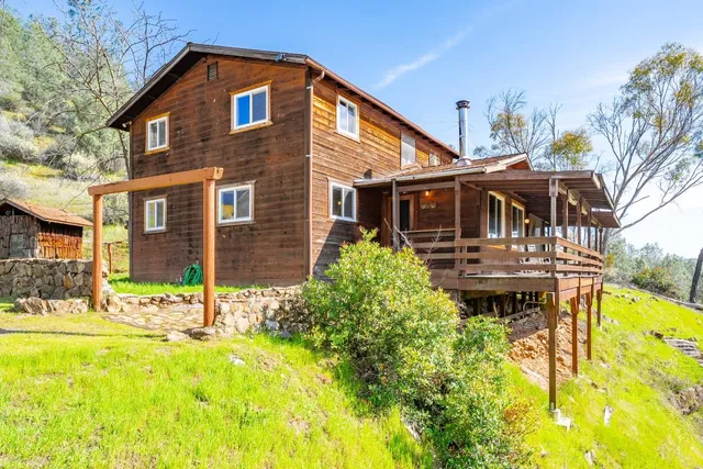 a view of a house with a patio