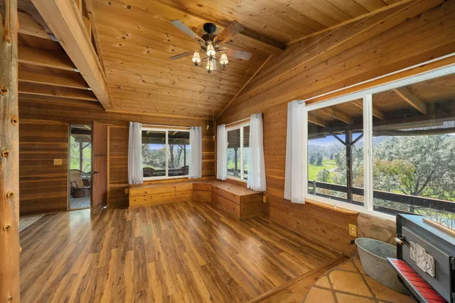 a building outdoor space with patio furniture