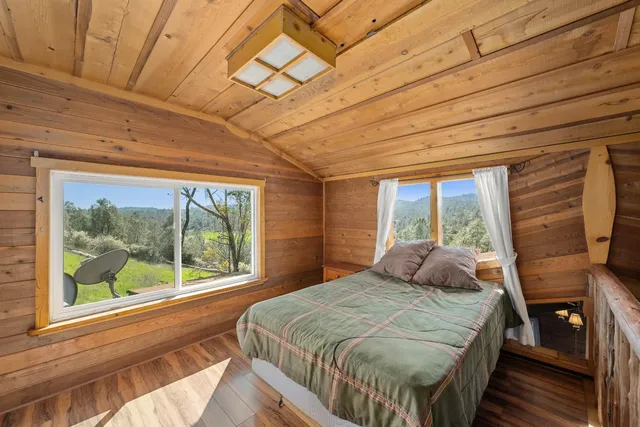 a view of a mountain with an outdoor space