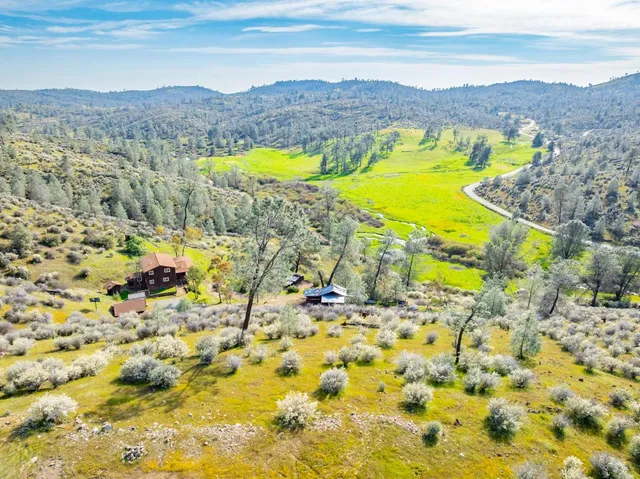 a view of an swimming pool with a mountain view