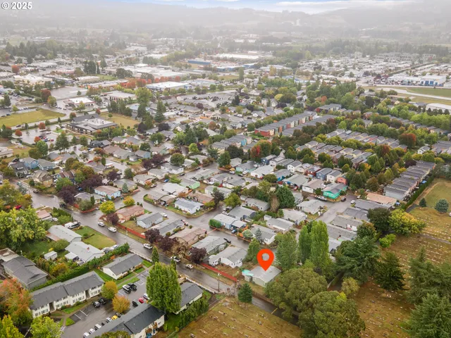 an aerial view of multiple house